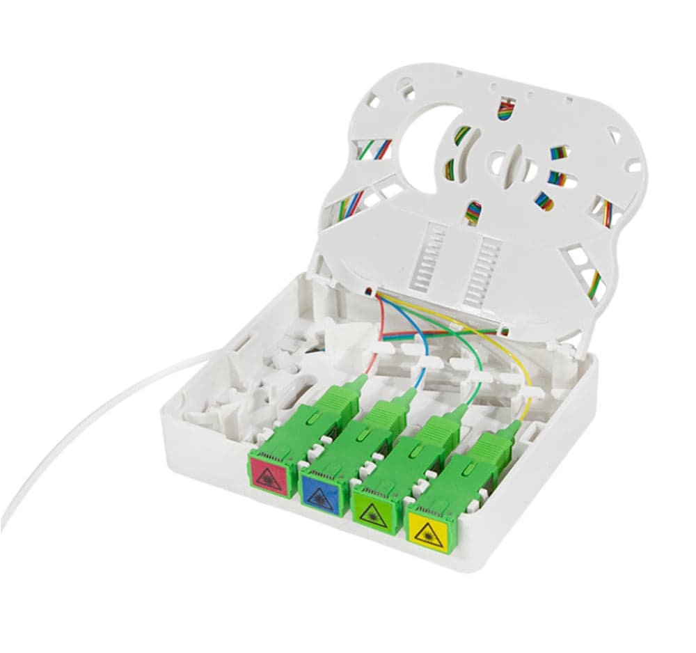 Scatola di Terminazione Ottica FTTH 4x SC/APC con Cavo Installazione 40m - Logilink ILWL FT4-SCAPC-4