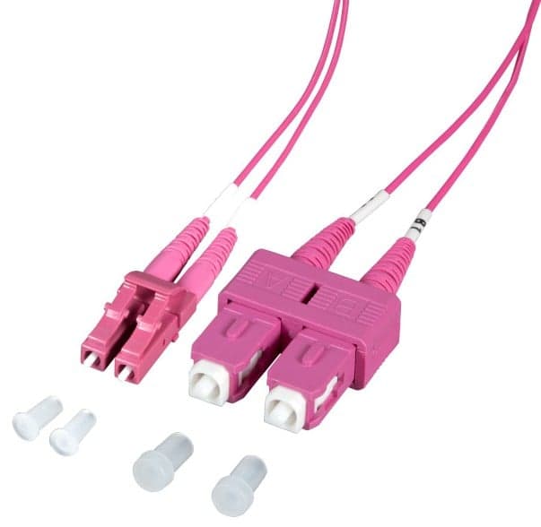 Cavo Fibra Ottica Multimodale OM4 SC/LC 50/125 0,5m - Techly Professional ILWL OM412-LCSC-005T