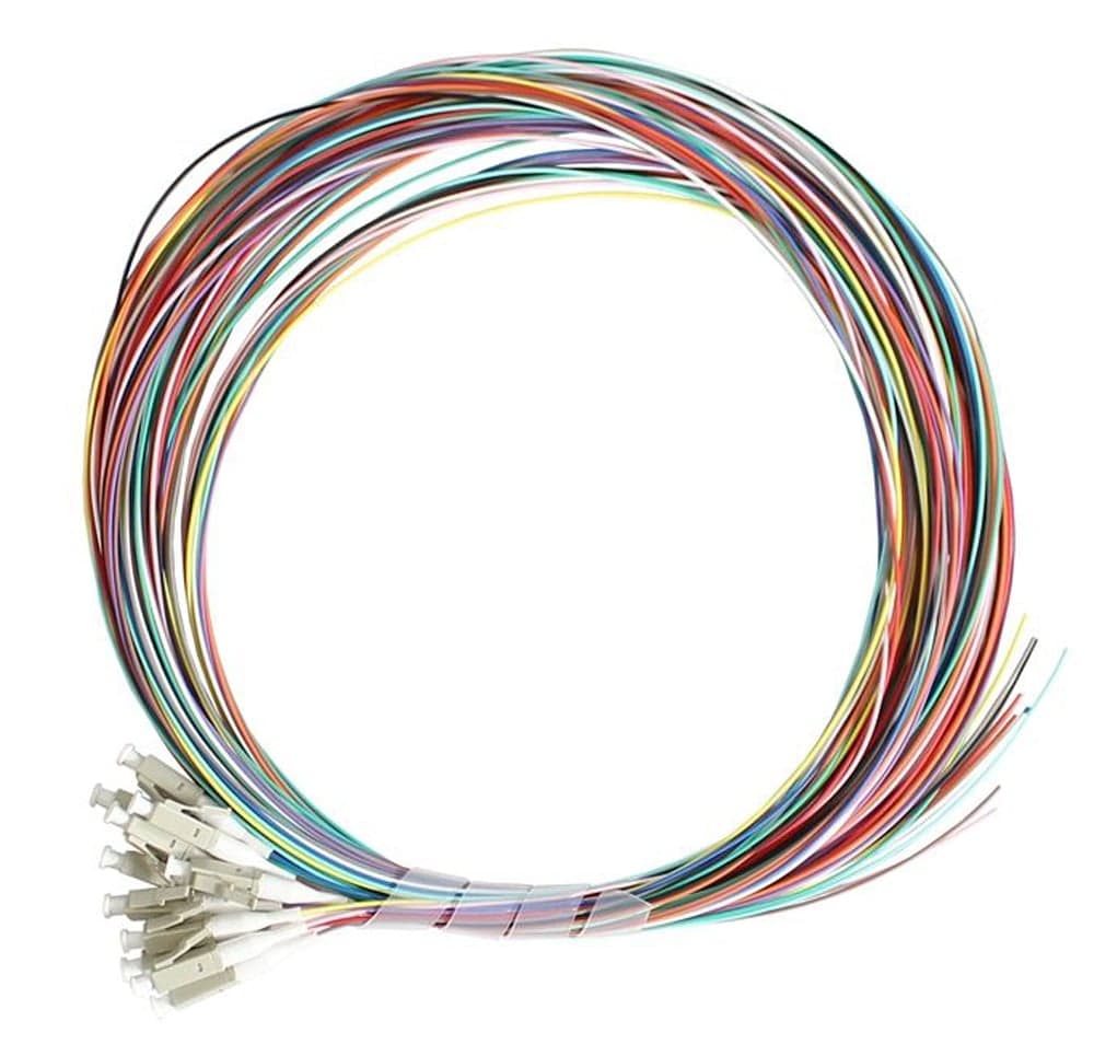 Set 12 Pigtail Fibra Ottica Multimodale OM4 LC 50/125 2m - Techly Professional ILWL PG-LC-OM4