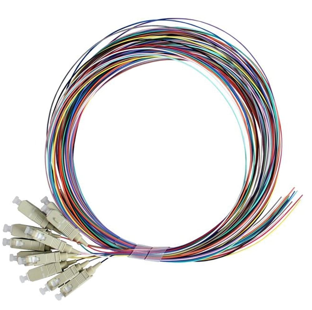 Set 12 Pigtail Fibra Ottica Multimodale OM4 SC 50/125 2m - Techly Professional ILWL PG-SC-OM4