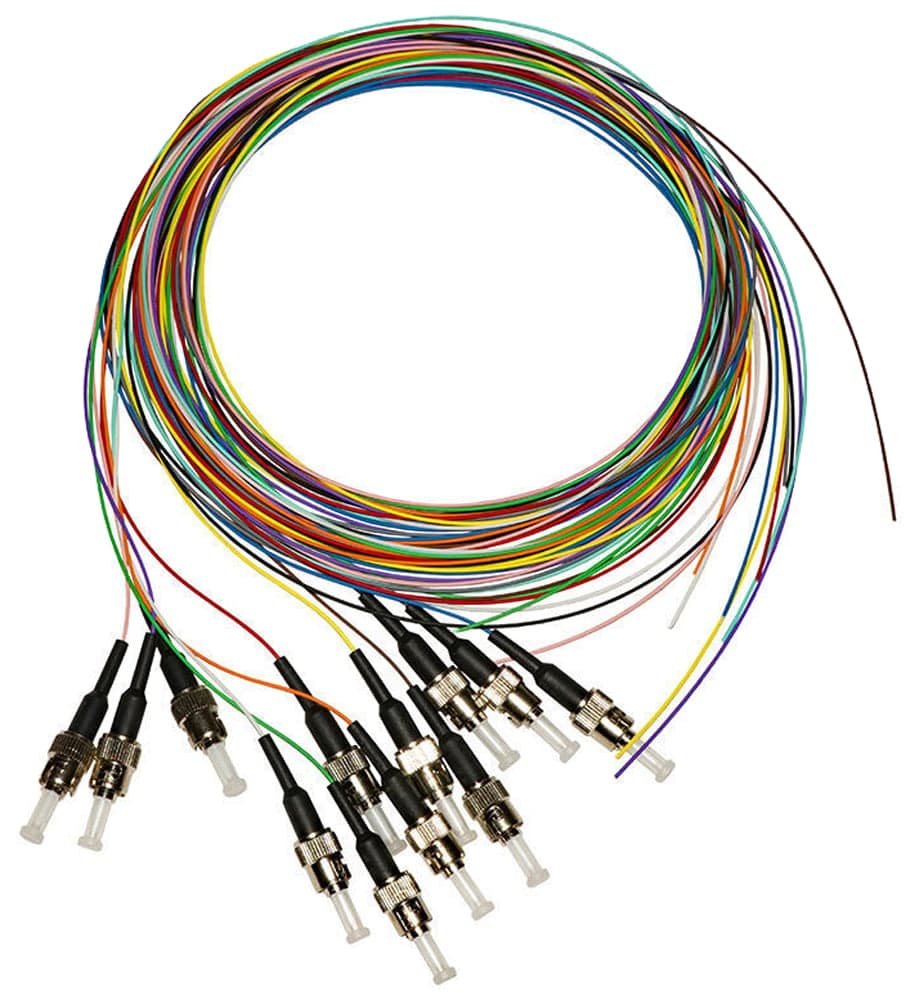 Set 12 Pigtail Fibra Ottica Multimodale OM2 ST 50/125 2m - Techly Professional ILWL PG-ST-OM2