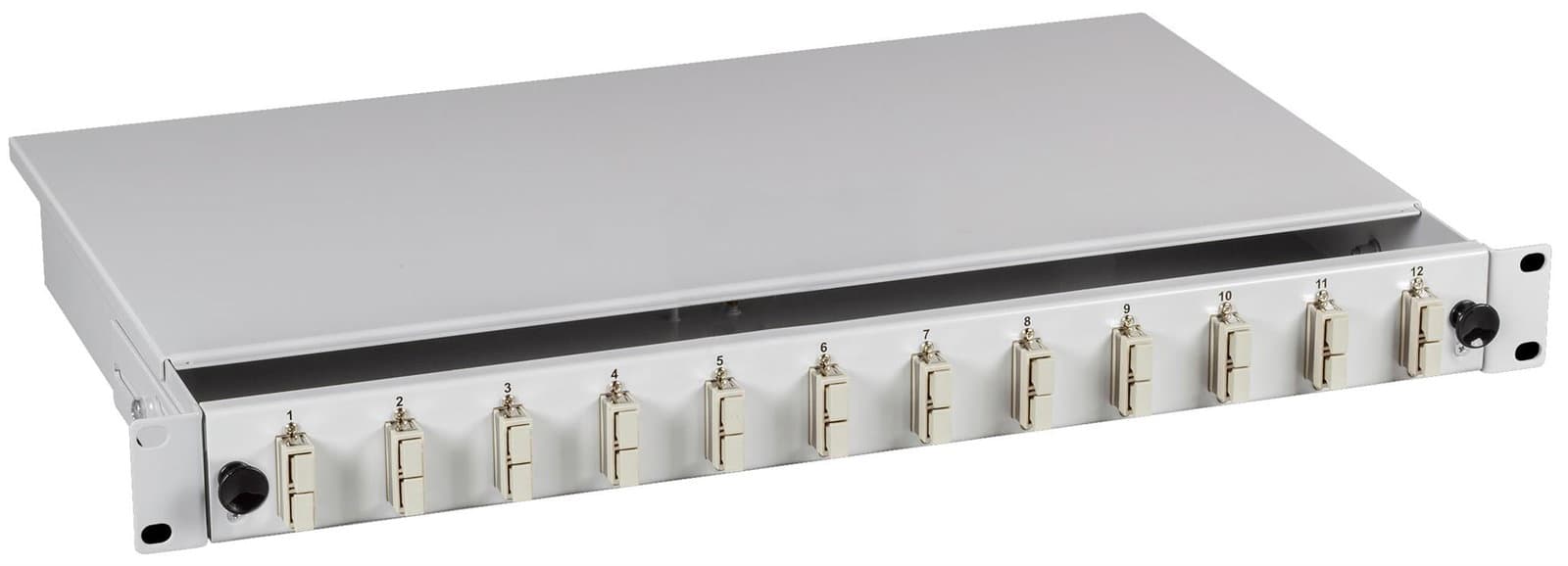 Cassetto Ottico 19" 1U 24 bussole SC Duplex Monomodale Grigio - ILWL SB-DT-24SCDSG