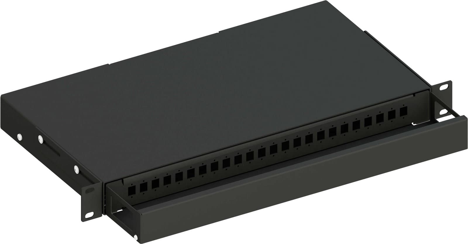 Cassetto Ottico 19" Scorrevole Piastra Frontale per 24 SC Simplex/E2000/LC Duplex - Techly Professional ILWL SBE-24SCSB