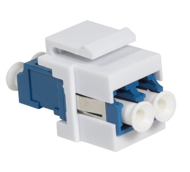Giunto Fibra LC Duplex Monomodale per Keystone Blu e Bianco - Logilink ILWL-KEY-LCDS
