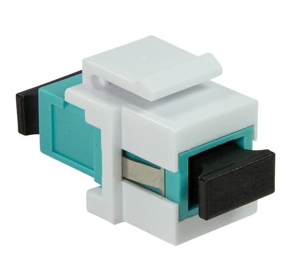 Giunto Fibra SC Simplex per Keystone Verde Acqua e Bianco - Logilink ILWL-KEY-SCSM