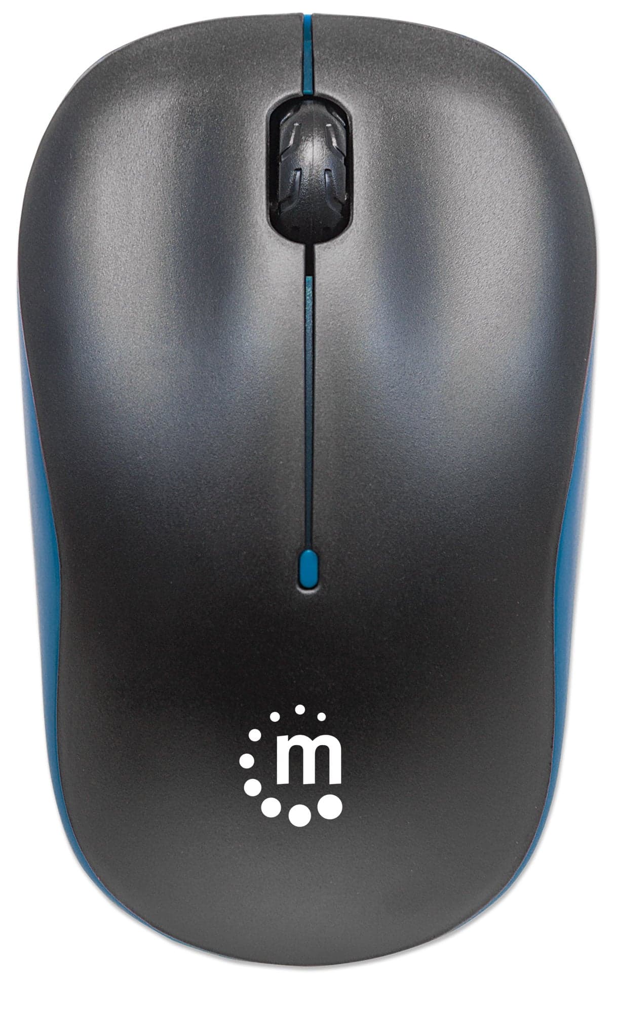 Mouse Ottico Wireless 1000 Dpi Nero/Azzurro - Manhattan IM 1000-WL-BBL
