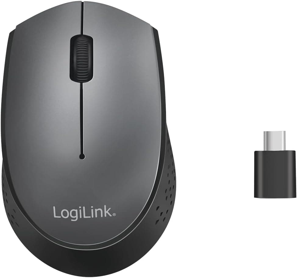 Mouse Ottico Wireless 1200 Dpi Ricevitore USB-C Nero - Logilink IM 160-WL-USBC