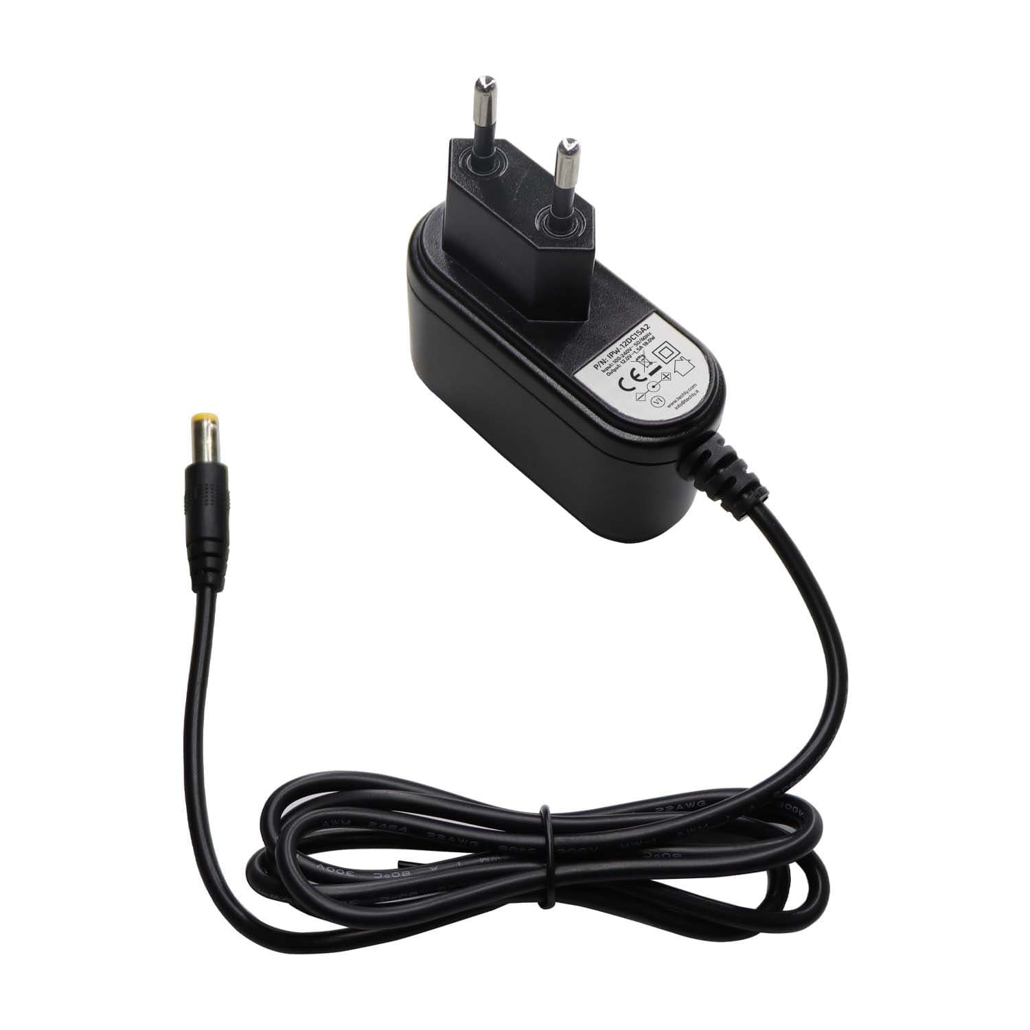 Alimentatore Universale 12V 1500mA Plug 5.5x2.1mm Nero - Techly IPW-12DC15A2