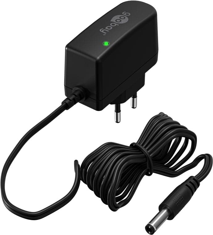 Alimentatore Universale 12V 1000mA Plug 5.5 x 2.5mm Nero - Goobay IPW-12V1-25B