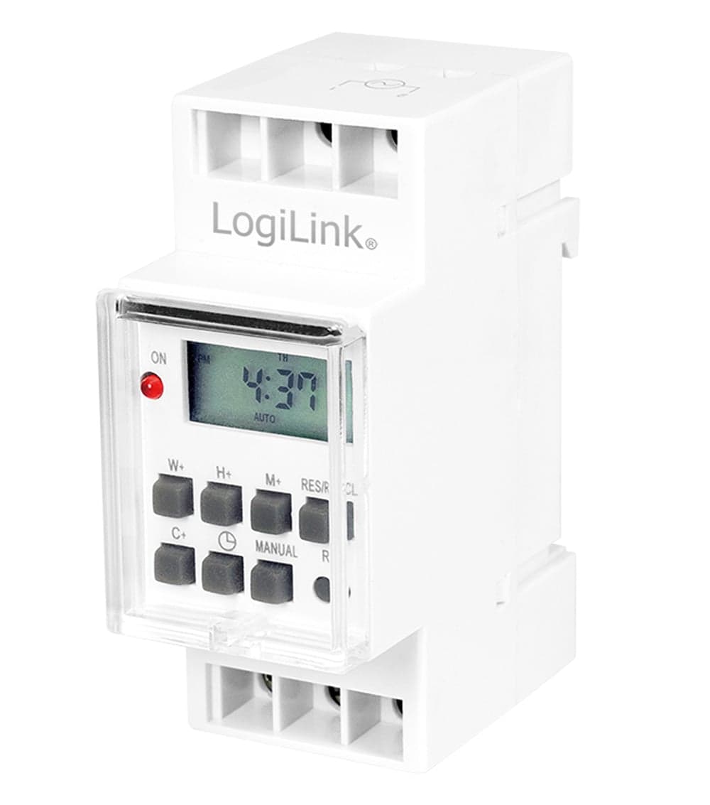 Timer Digitale su Guida DIN con LCD - Logilink IPW-ADP-TM-RAILD
