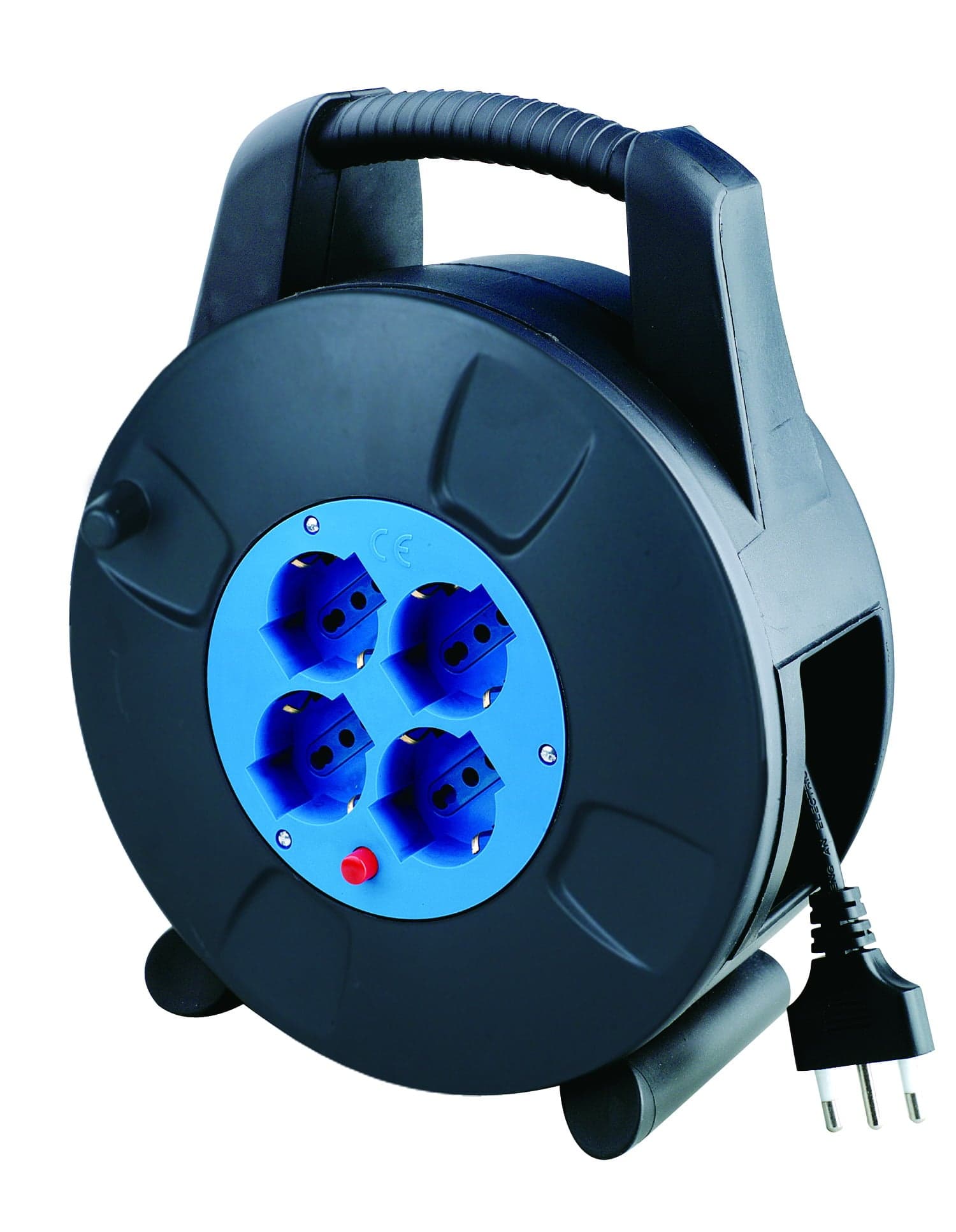 Prolunga Avvolgicavo 4 Prese Bipasso/Schuko 10m Protezione Termica - Techly IPW-AVV-10BT