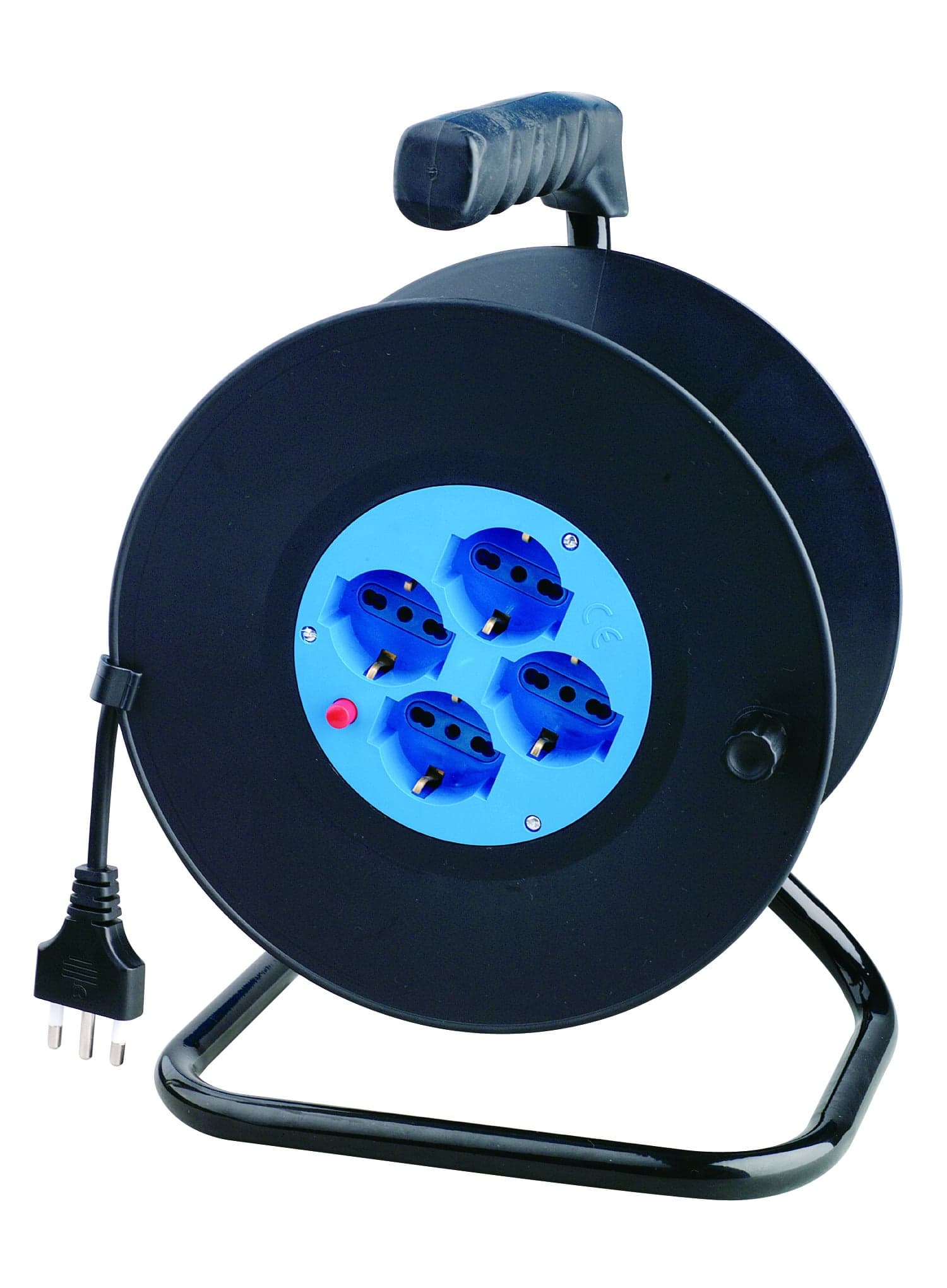 Avvolgicavo 4 prese bipasso/schuko 25m - Techly IPW-AVV-25