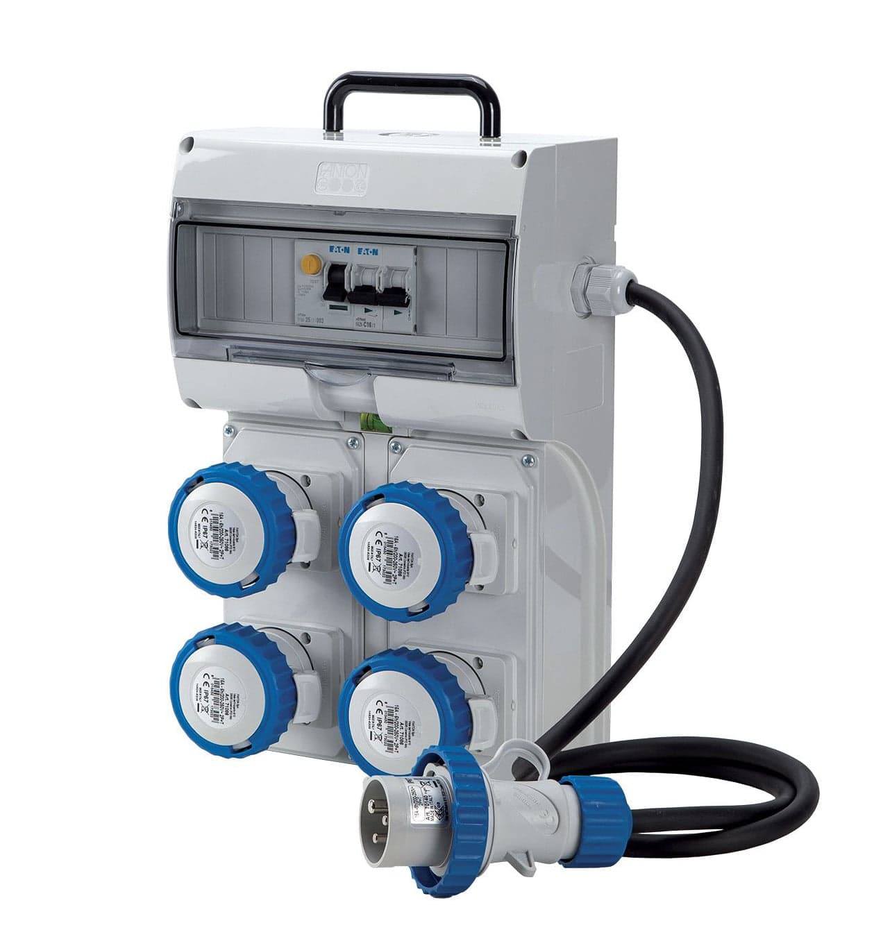 Quadro Elettrico KEY BOX 2 ASC IP65 4 Prese 2P+T 16A Cavo 1,5m 3kW - FME IPW-BOX4P2P