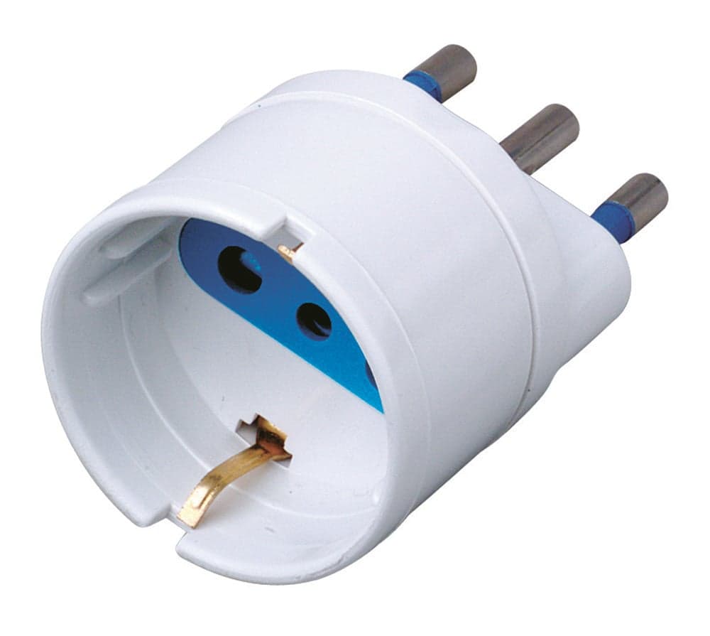 Adattatore spina 16A presa Schuko Bianco - Techly IPW-IC215