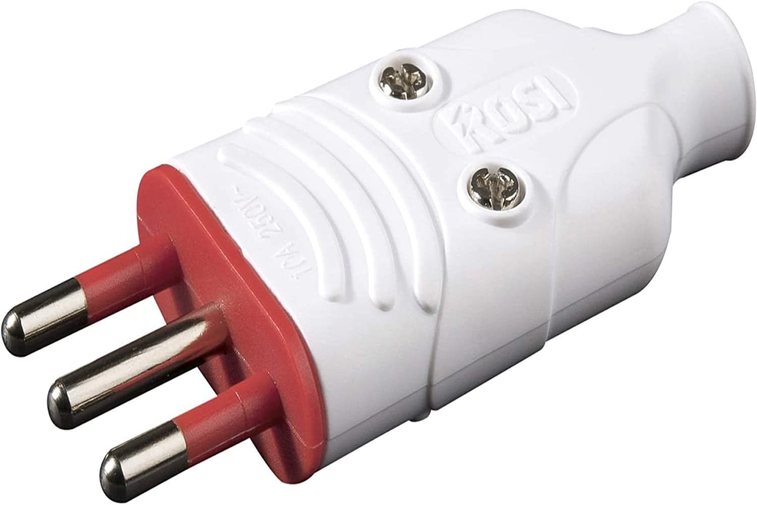 Spina Mobile Gomma 16A 2P+T 250V Bianco - Rosi IPW-RUB-SP16W