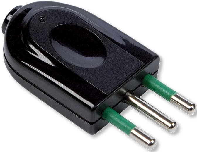 Spina 2P+T 10A Nero - FME IPW-SP10-B