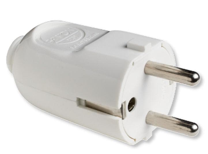 Spina Diritta Schuko 2P+T 16A Smontabile Bianco - FME IPW-SP5K-W
