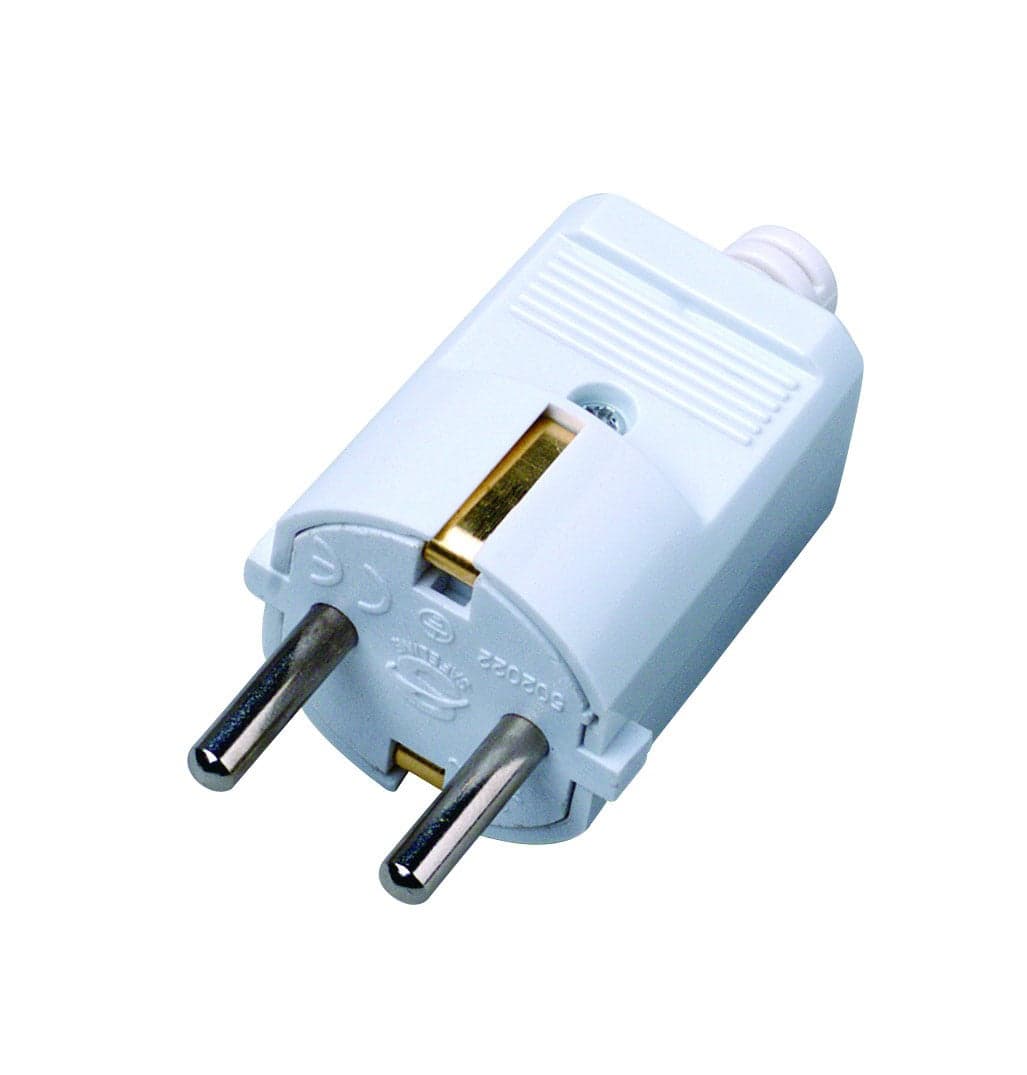 Spina Standard Tedesca 16A Schuko Bianco - Techly IPW-SP5K-WT