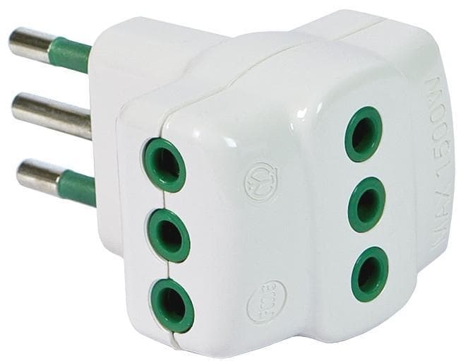Adattatore Triplo Spina 2P+T Presa 2P+T 10A - FME IPW-TRP10