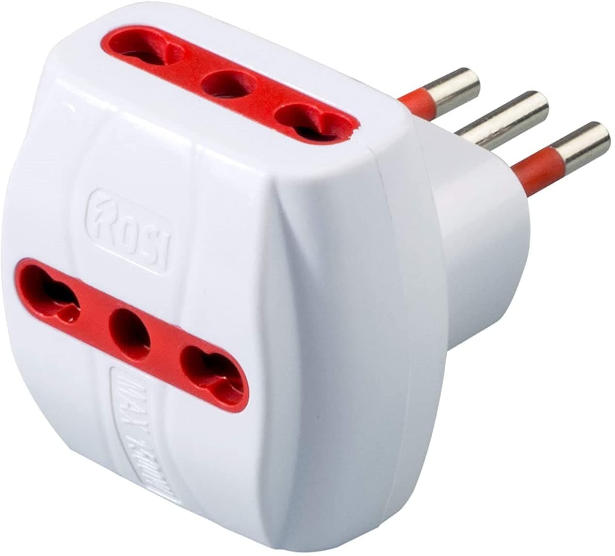 Adattatore Triplo Spina 2P+T 3 Prese Bipasso 2P+T - Rosi IPW-TRP10-3BW