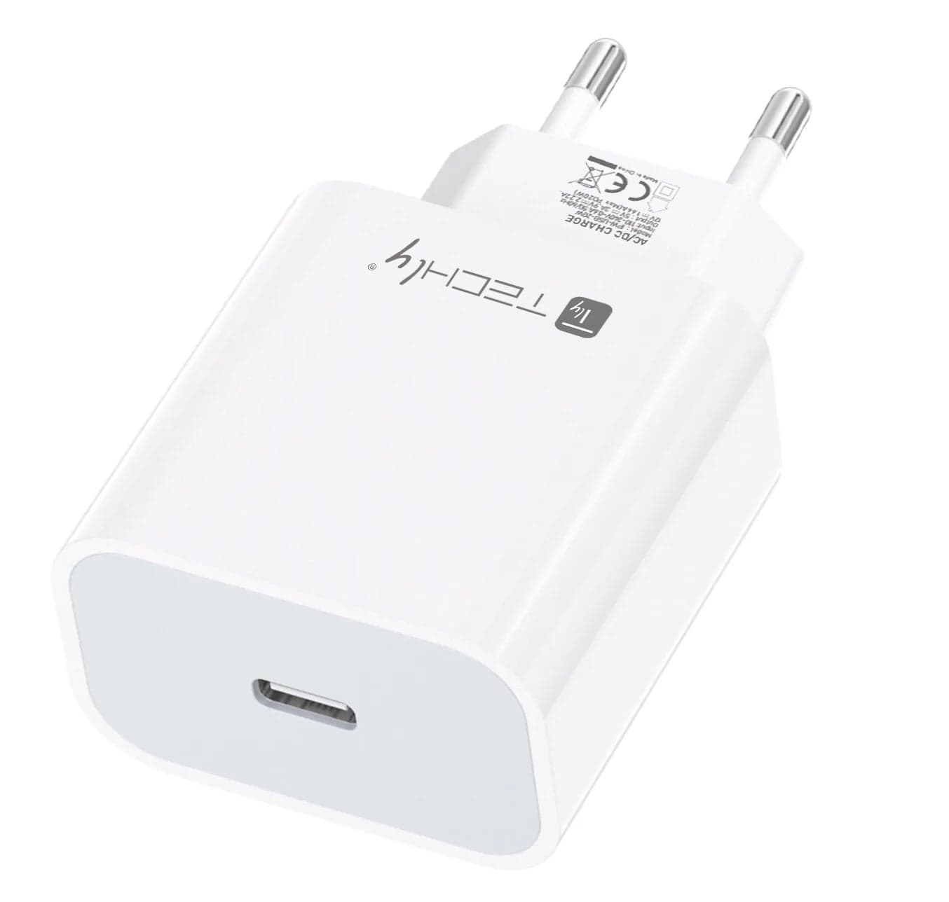 Caricatore alimentatore USB-C da muro 20W PD per smartphone o tablet - Techly IPW-USB-20W