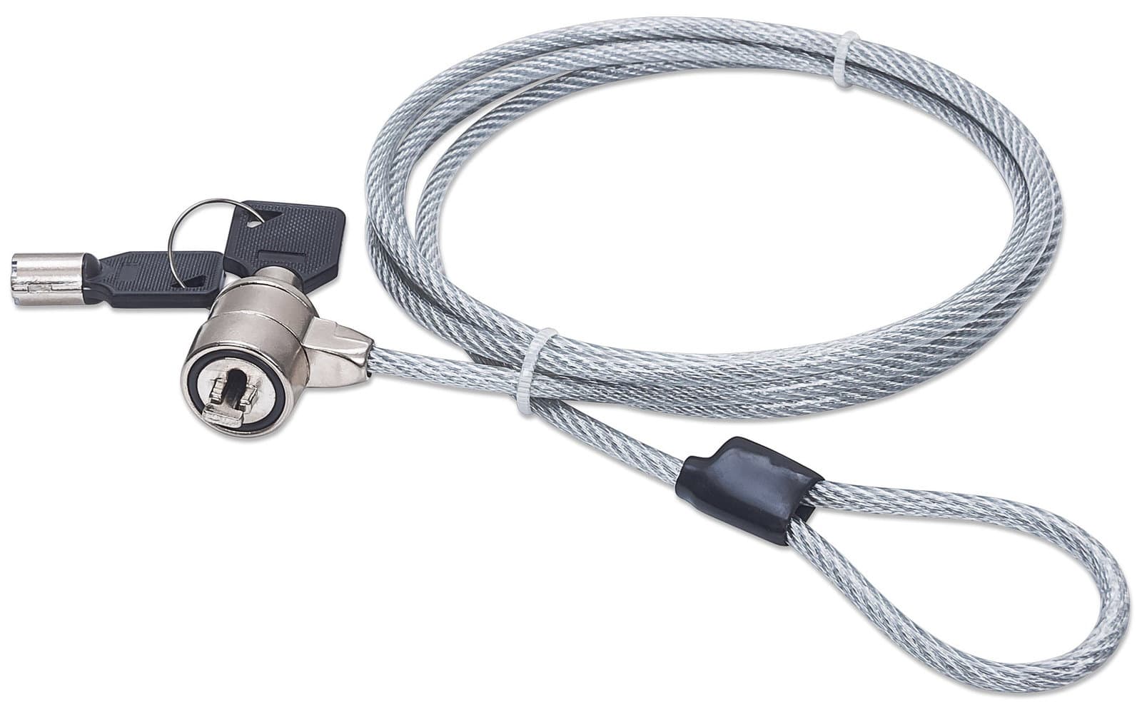 Cavo di Sicurezza in Acciaio con Lucchetto per Notebook - Manhattan IQ-LOK-08-K