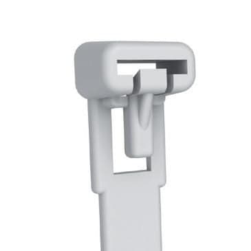 Fascette Fermacavi Riutilizzabili 200x7,6mm in Nylon 100 Pezzi Bianco - Techly ISWT-876200