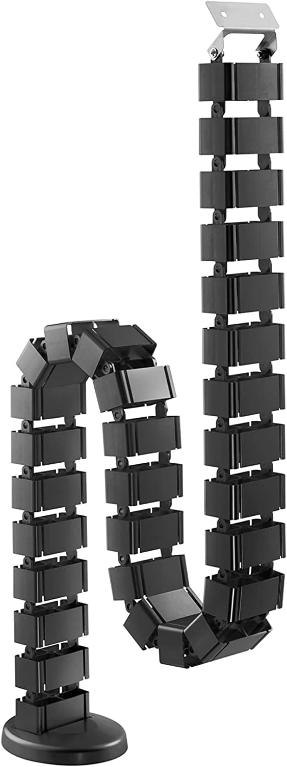 Guaina Raccoglicavi Flessibile Vertebra Passacavi Lunghezza 1300 mm Nero - Techly ISWT-CAN-6735