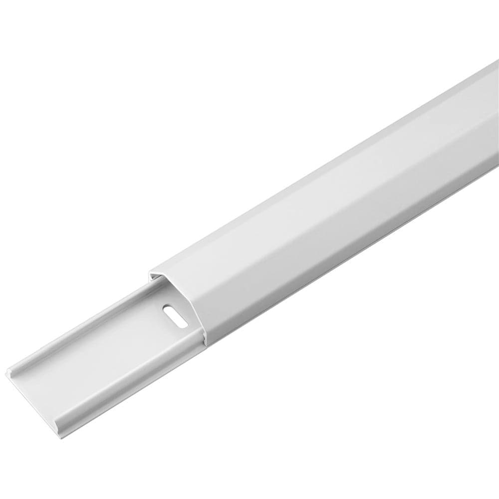 Canalina Passacavi in Alluminio per Cablaggio 33mm 1,1m Bianco - Goobay ISWT-CAN-A33-110W