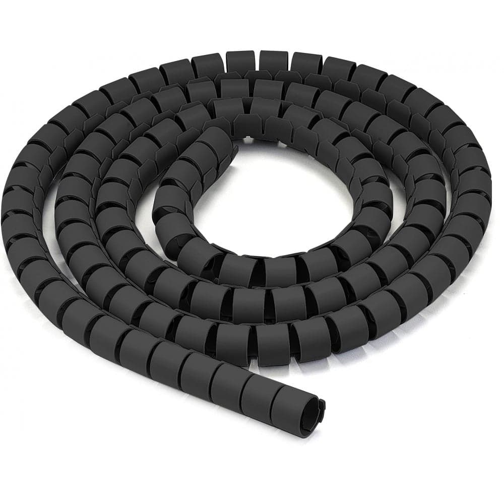 Guaina Raccoglicavi Diametro 25mm a Spirale 20m Nero - Techly ISWT-CAN2-BK20