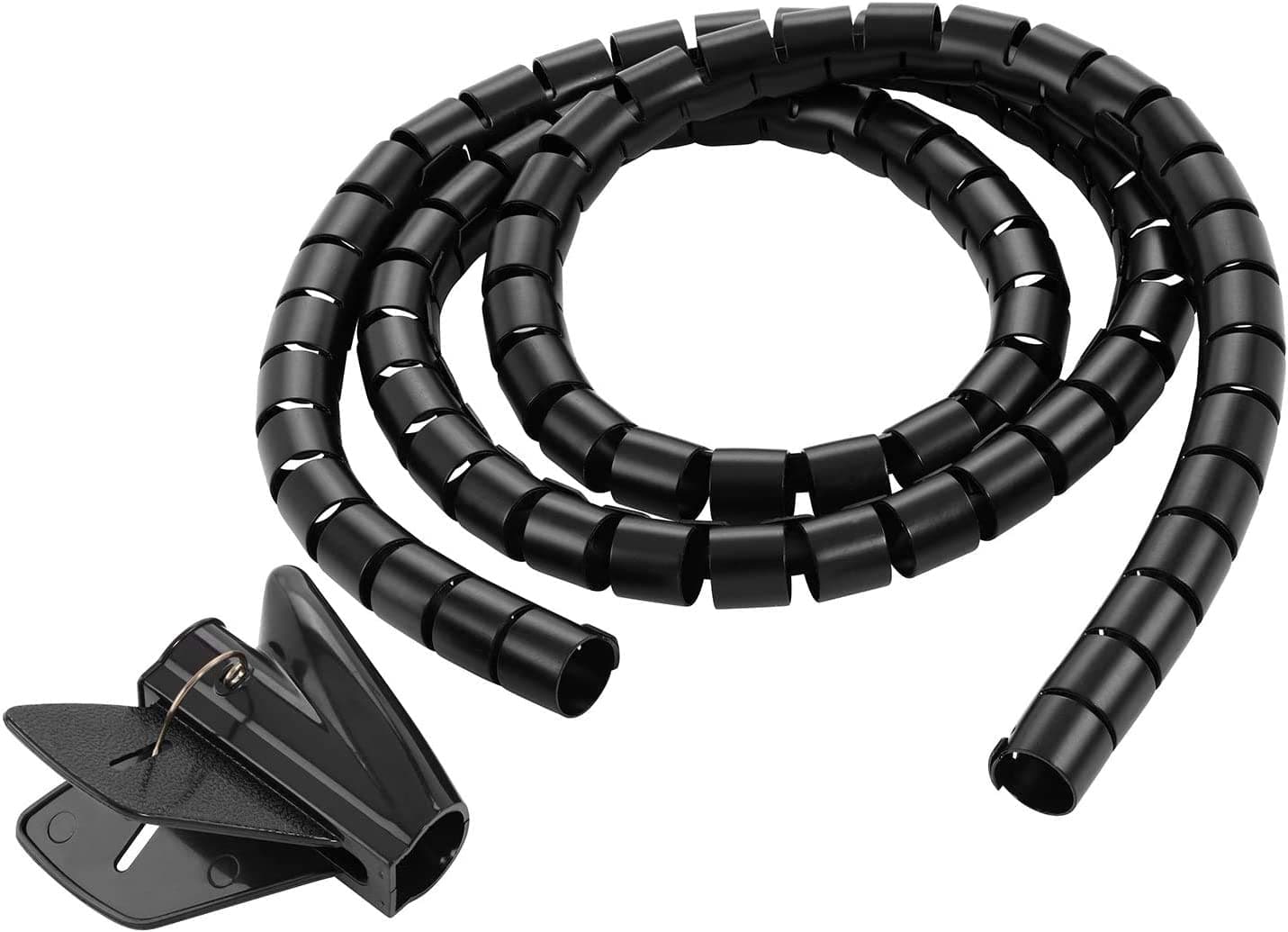 Guaina Raccogli Cavi ø 25mm Lunghezza 2,5m con Inseritore - Techly ISWT-KIT-BK