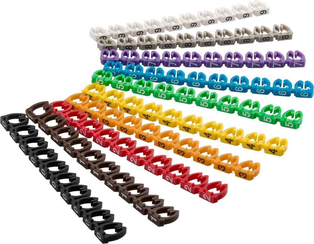 Segnacavo colorato con numeri 0-9 per cavi 2.5 mm - Goobay ISWT-MARK2-CL