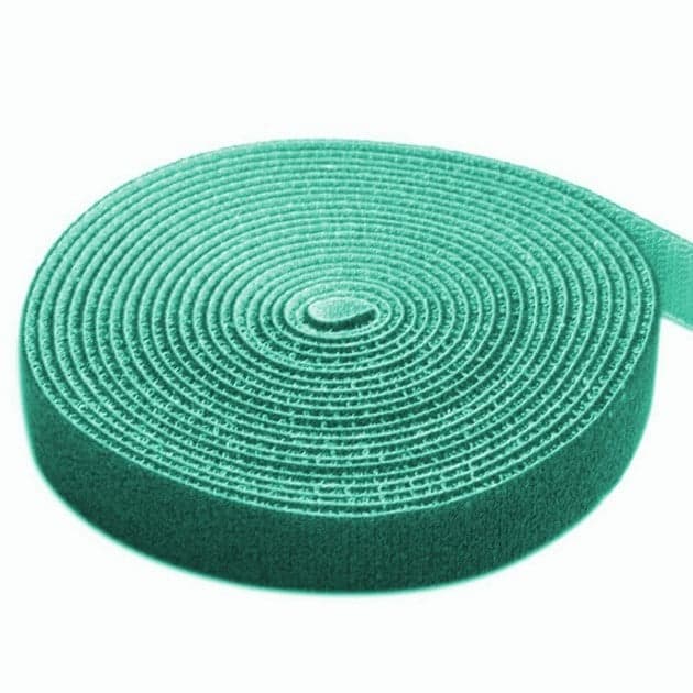 Rotolo di Feltro Adesivo Gestione cavi Lunghezza 4m Larghezza 16mm Verde - Techly ISWT-ROLL-164GREETY