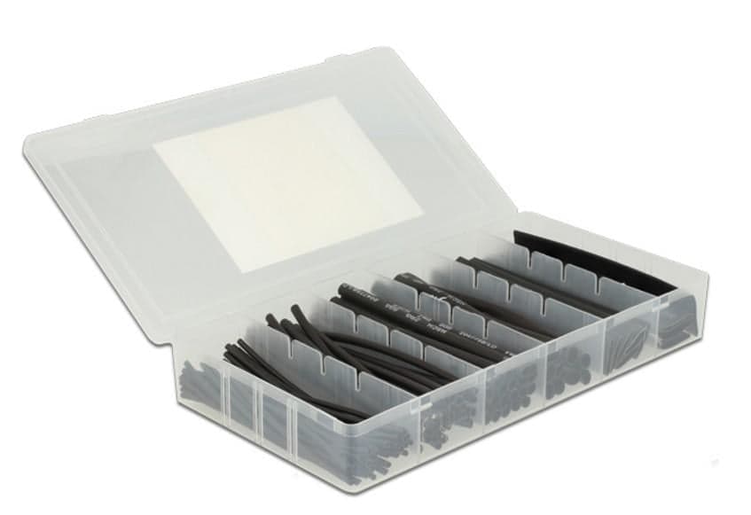 Kit 100 Tubi Termorestringenti Neri per Cavi - Delock ISWT-TUBE100-BK