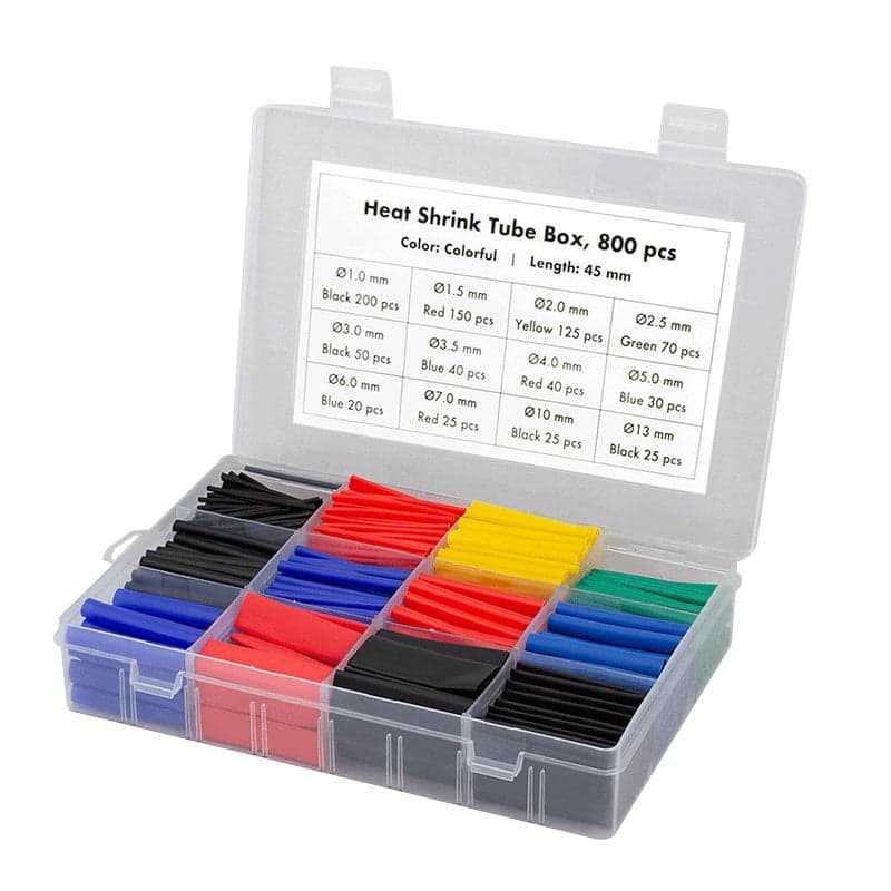 Set 800 Tubi Colorati Guaina Termorestringente per Isolamento Cavi - Logilink ISWT-TUBE845-BK