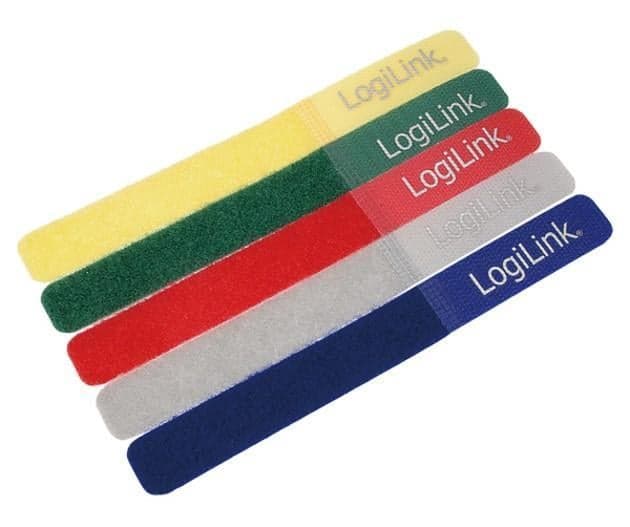 Fascette Fermacavo Colorate in Velcro Set da 5 pz - Logilink ISWT-VEL5