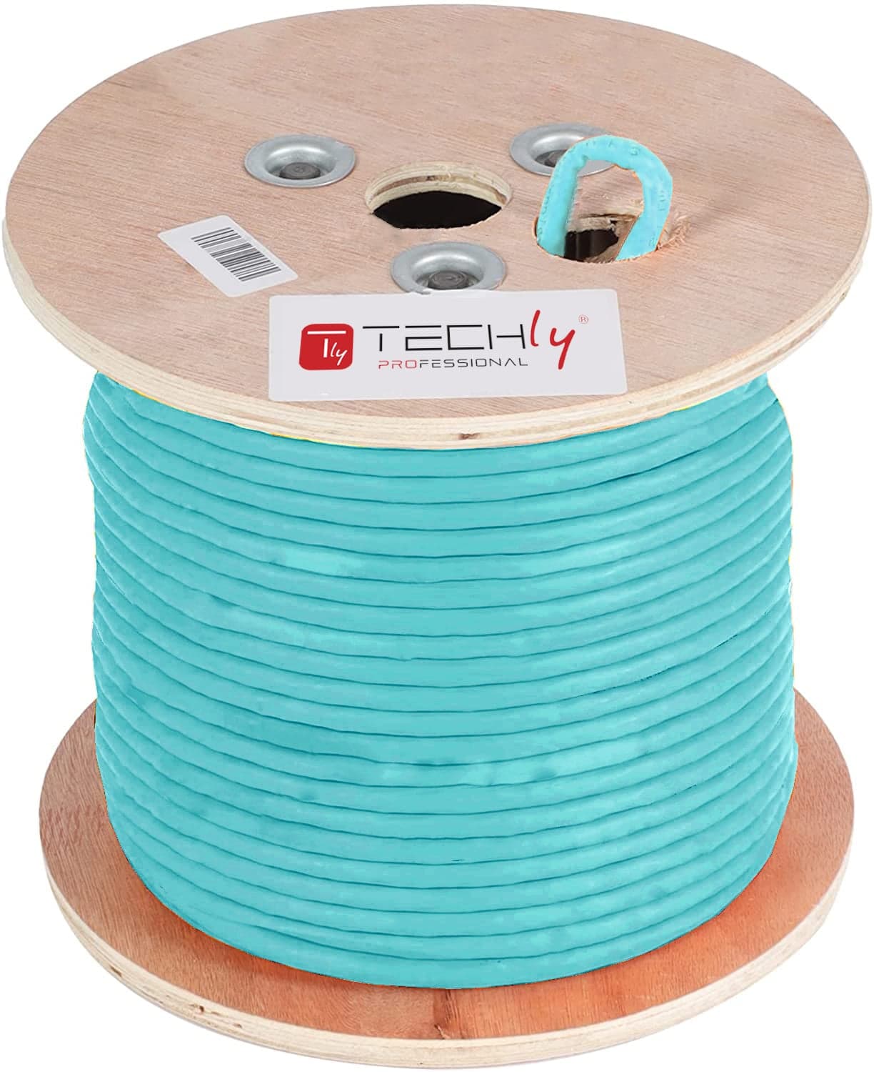 Matassa Cat6A U/UTP Rame 305m LSZH Rigido Blu - Techly Professional ITP-C6A-RIS305UBT