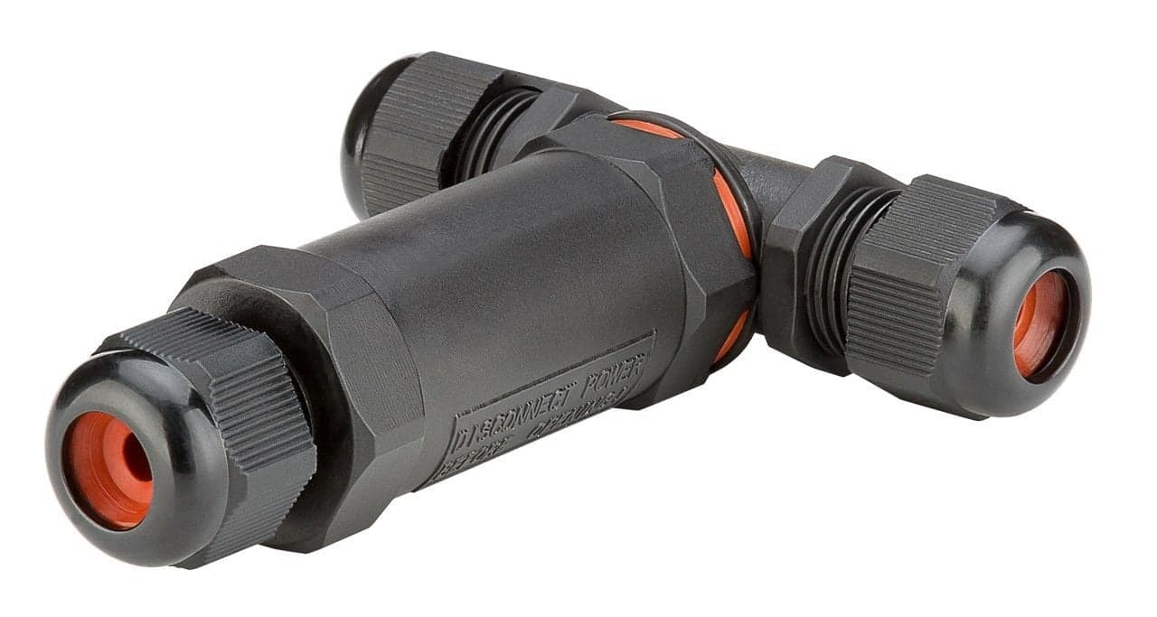 Raccordo di Connessione a T Impermeabile IP68 per Cavo Elettrico - Goobay IUPS-CONNT-IP68