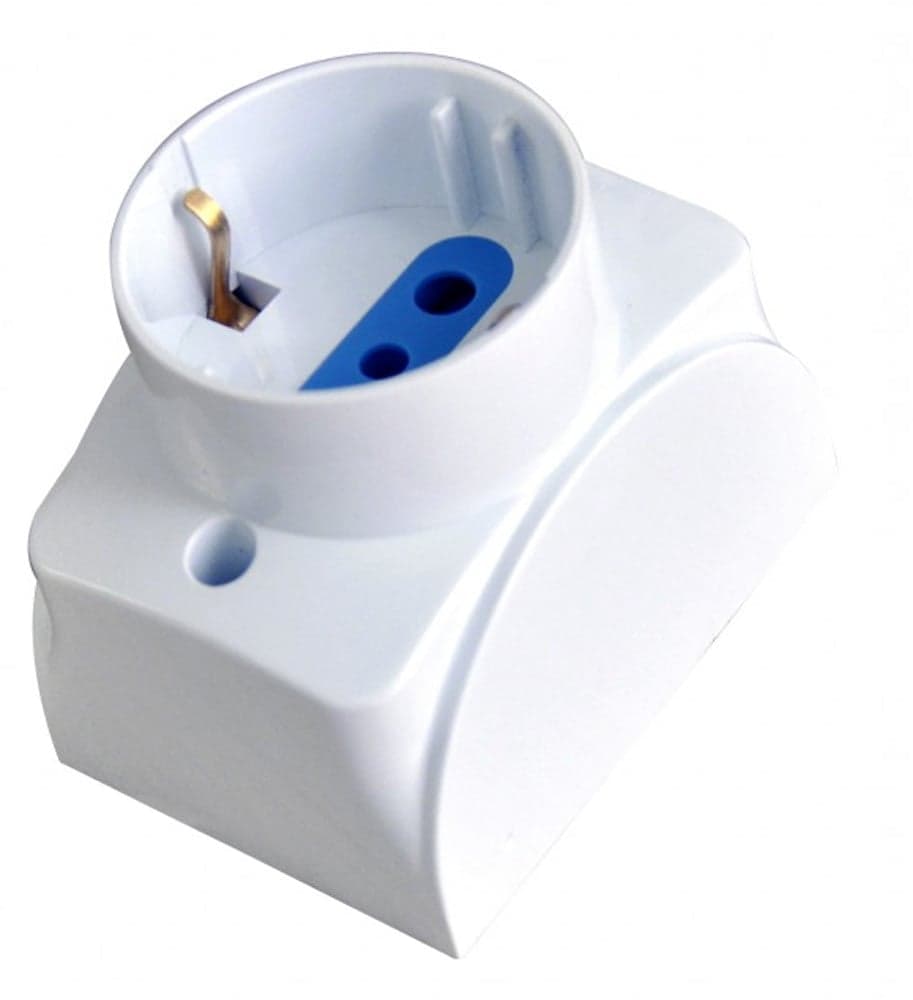 Presa da Muro Italiana/Schuko 16A Bianco - Techly IUPS-PCP-1S10A