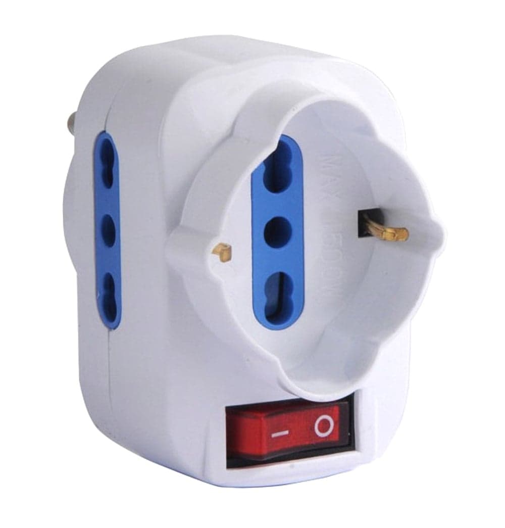 Adattatore con Spina 16A Rotante - Techly IUPS-PCP-2R