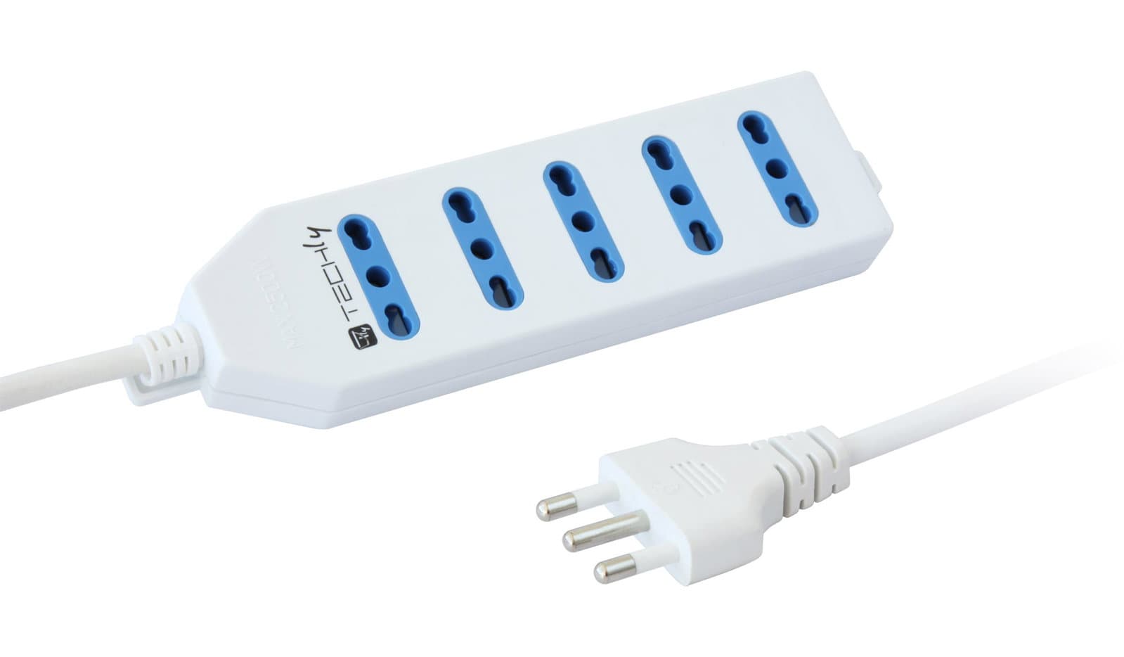 Multipresa 5 Posti Italiana Bipasso Bianco - Techly IUPS-PCP-415