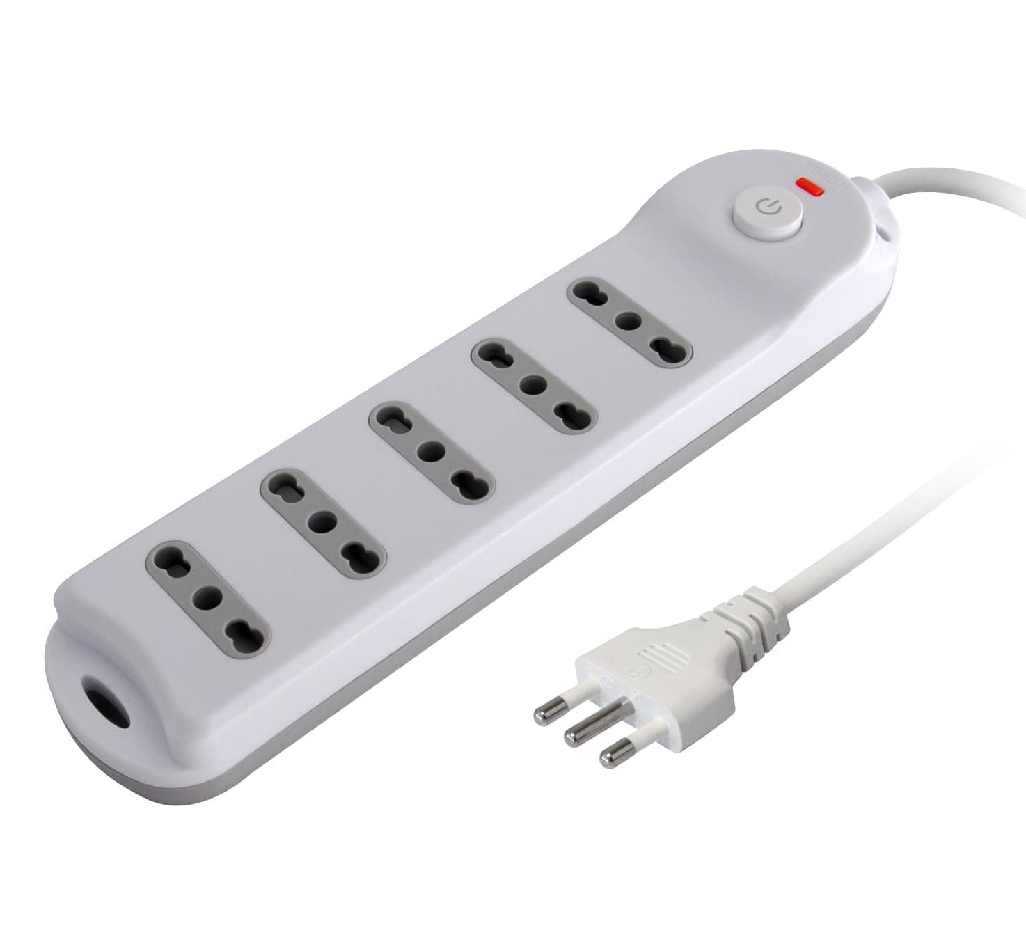 Presa Multipla 5 Posti Italiana Bipasso Spina 10A - Techly IUPS-PCP-5BI10A