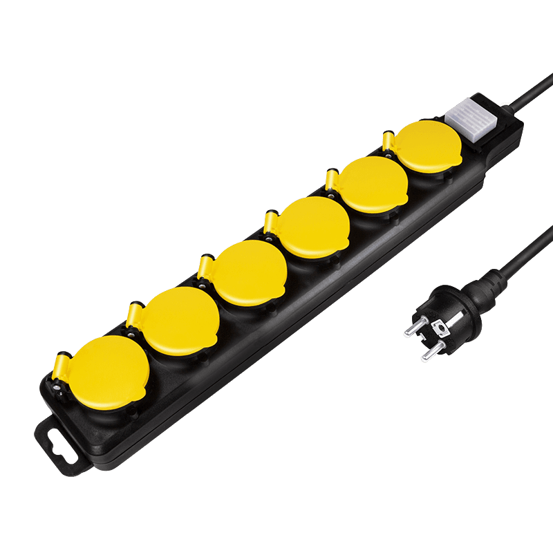 Multipresa 6 Posti Schuko per Esterno IP44 1.5m - Logilink IUPS-PCP-66WP
