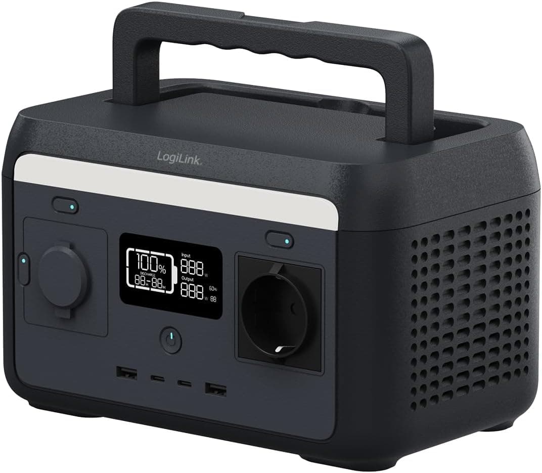 Stazione Alimentazione Portatile 300W LiFePO4 Ricarica Solare - Logilink IUPS-PPS300