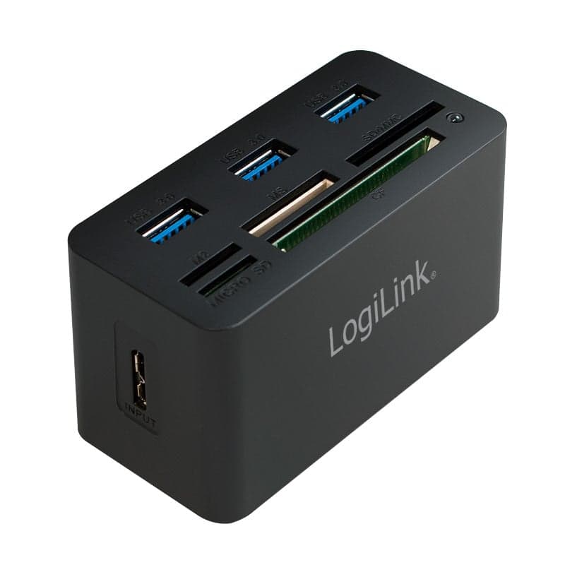 Hub USB 3.2 con Lettore di Schede di Memoria - Logilink IUSB-CARD-042