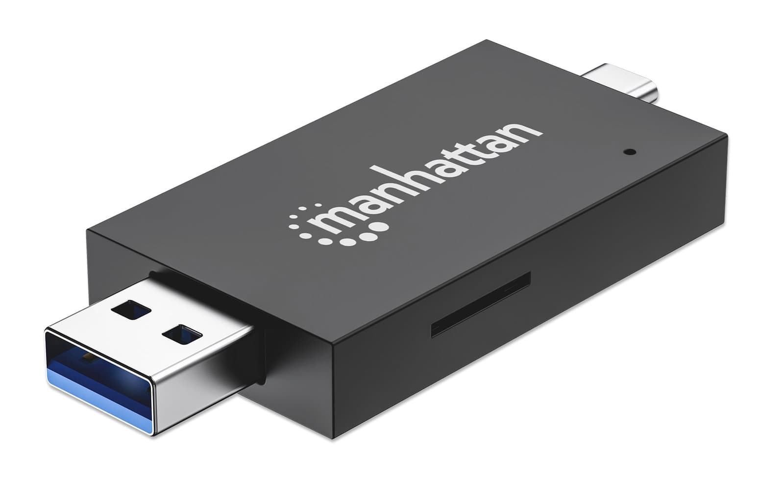 Lettore/Scrittore USB 3.0 Combo USB-C/USB-A Multi-Schede - Manhattan IUSB-CARD-735
