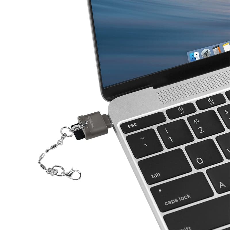 Lettore OTG di MicroSD Connettore USB-C con Portachiavi - Logilink IUSB-CARD-C039