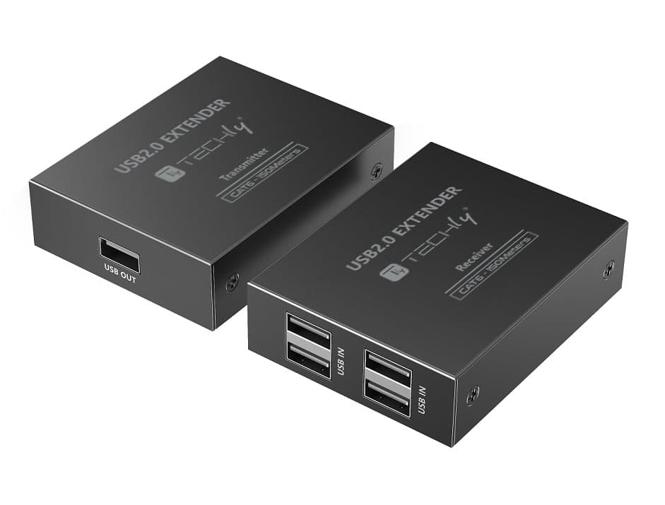Extender USB 2.0 4 Porte su Cavo Cat6 150m - Techly IUSB-EXTEND1504P