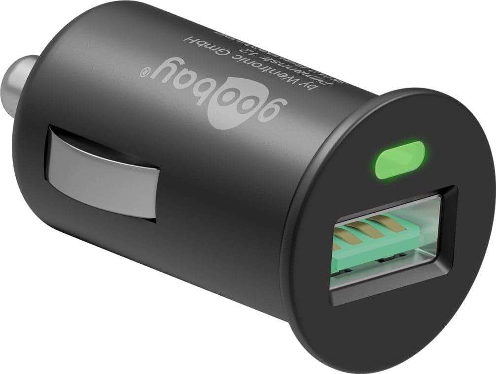 Caricatore USB Auto Quick Charge 3.0 18W 1 Porta - Goobay IUSB2-CAR-3AQC2