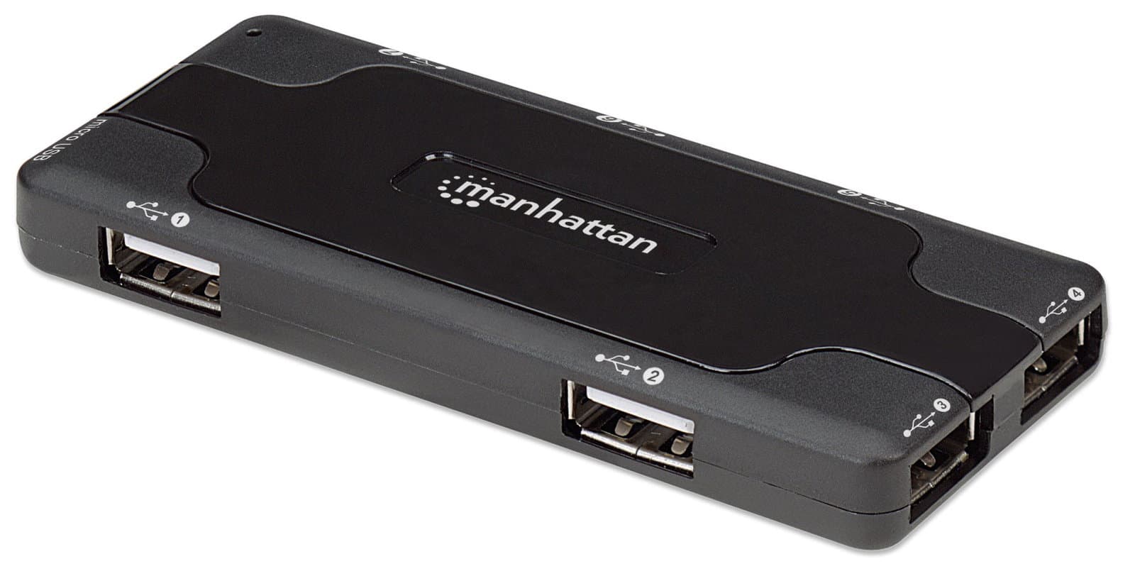 Mini Hub USB 2.0 alta velocità 7 porte - Manhattan IUSB2-HUB169